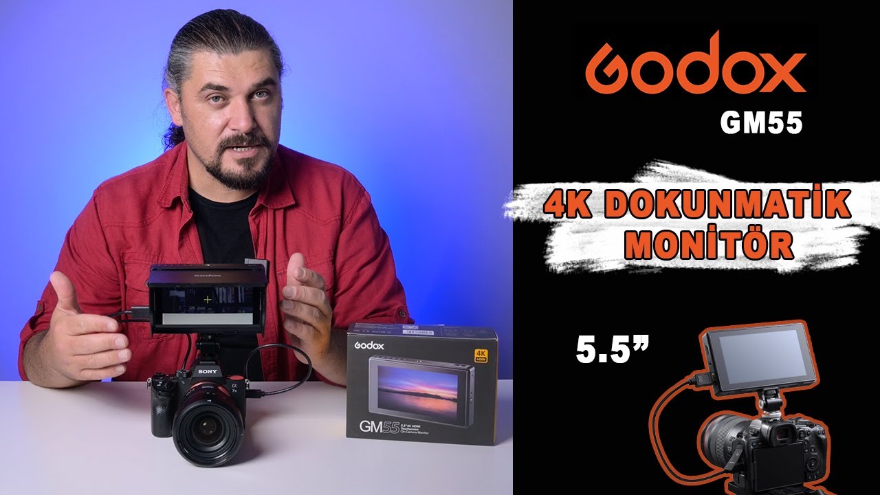 Godox GM55 4K Kamera Üstü Referans Monitör | 5.5
