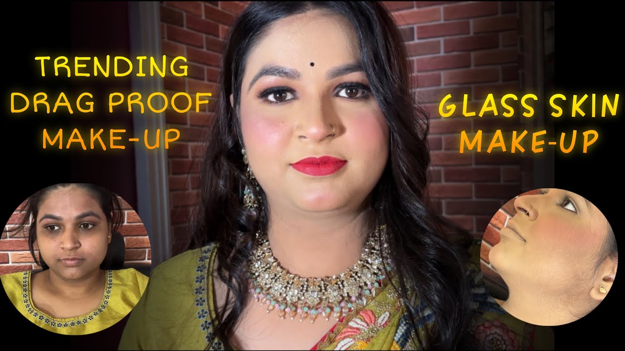 Glass skin makeup step by step | trending ✅ drag proof makeup wedding Bridal | ग्लास स्किन मेकअप 