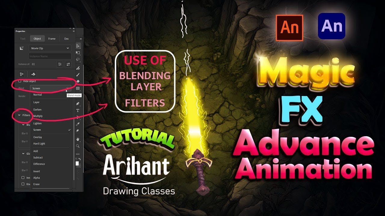 How to make Magical Effect in Adobe Animate / Jadu Effect in Animate CC