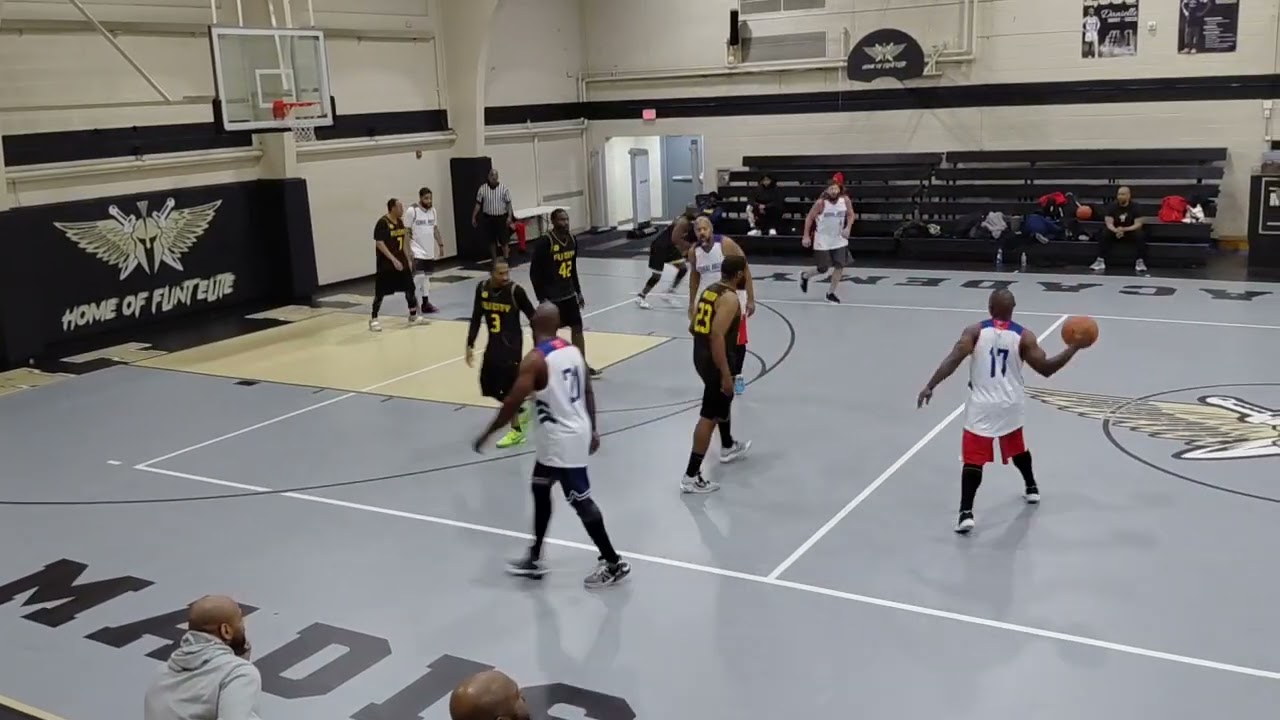 Flint, Michigan 40 &Up Men's Basketball League. First time player Mic'd up featuring Jajuan Cooley. 