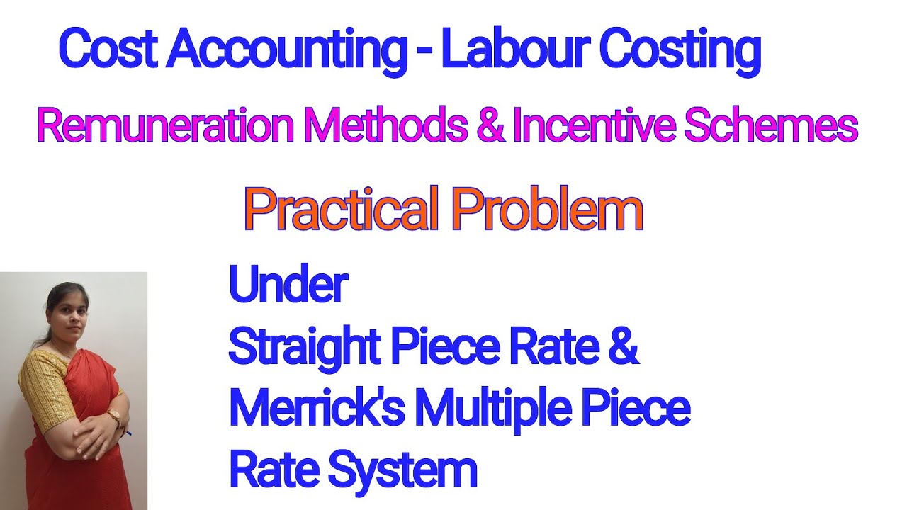 Cost Accounting - Practical Problem |  Straight Piece Rate & Merrick Multiple Piece Rate System