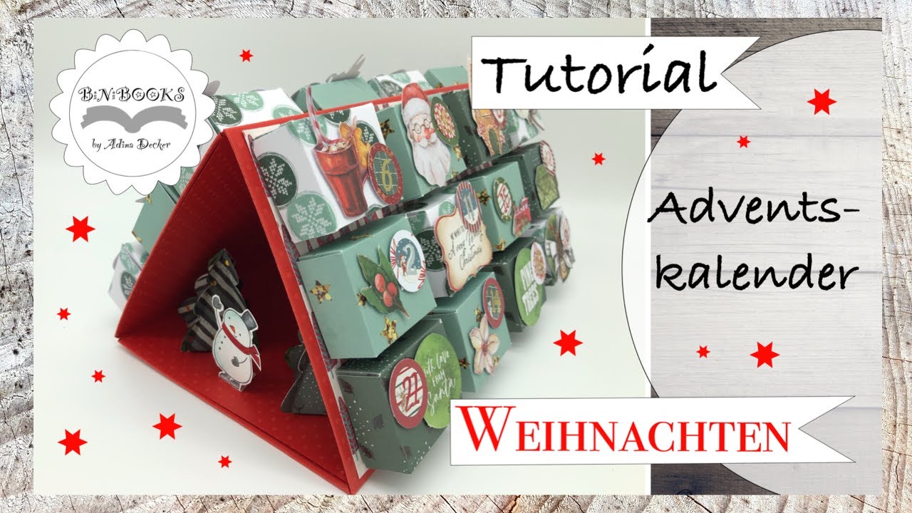 DIY * Adventskalender * Advent Calendar * basteln mit Papier * Paper Craft * Tutorial