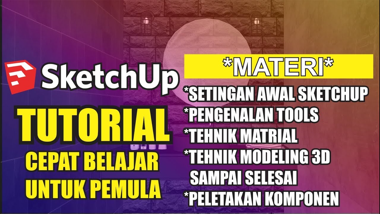 tutorial cepat belajar sketchup #untukpemula #tutorialcepatbelajarsetchup