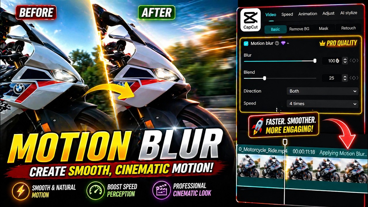 Motion Blur Effect CapCut PC | How to Use Motion Blur in CapCut PC