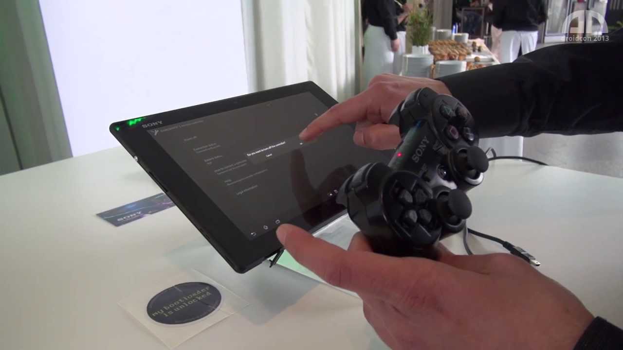 Sony Xperia Tablet Z & PS3 Controller Connection - English Hands-On - droidcon 2013 - androidnext.de