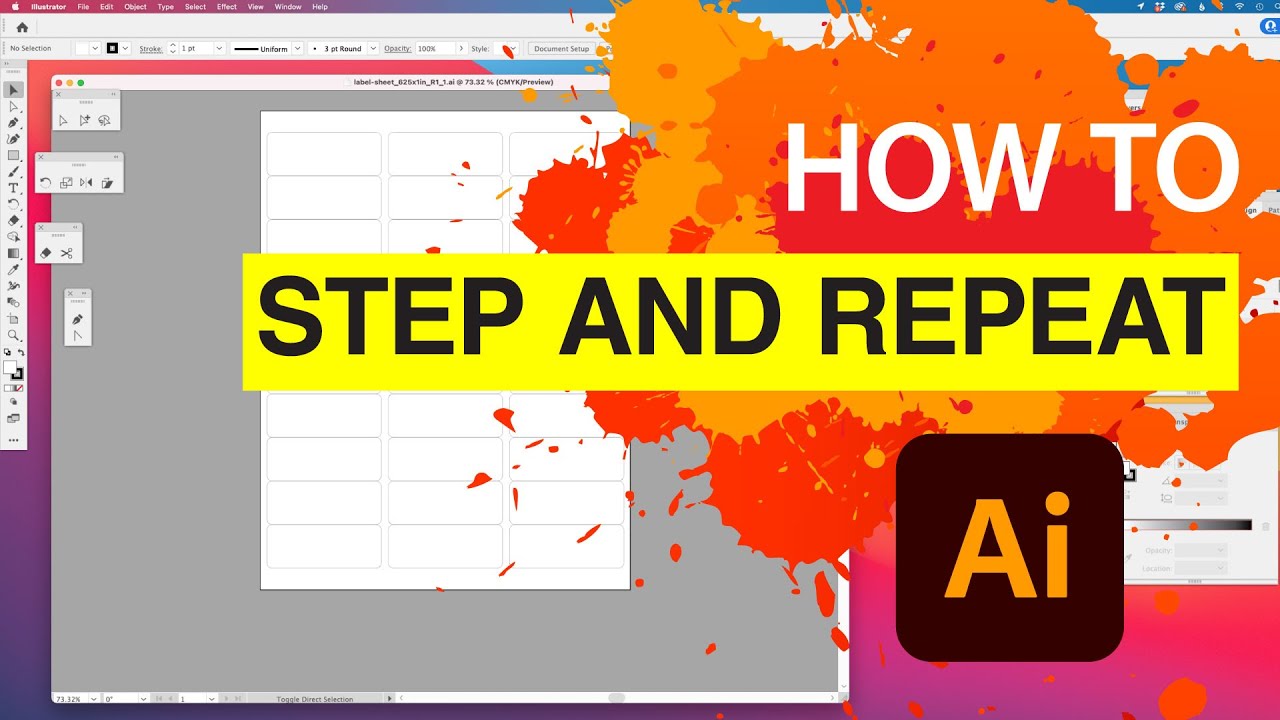 How to use STEP AND REPEAT to create an Avery&reg; label sheet 5160 in Adobe&reg; Illustrator&reg; // IRL 2024