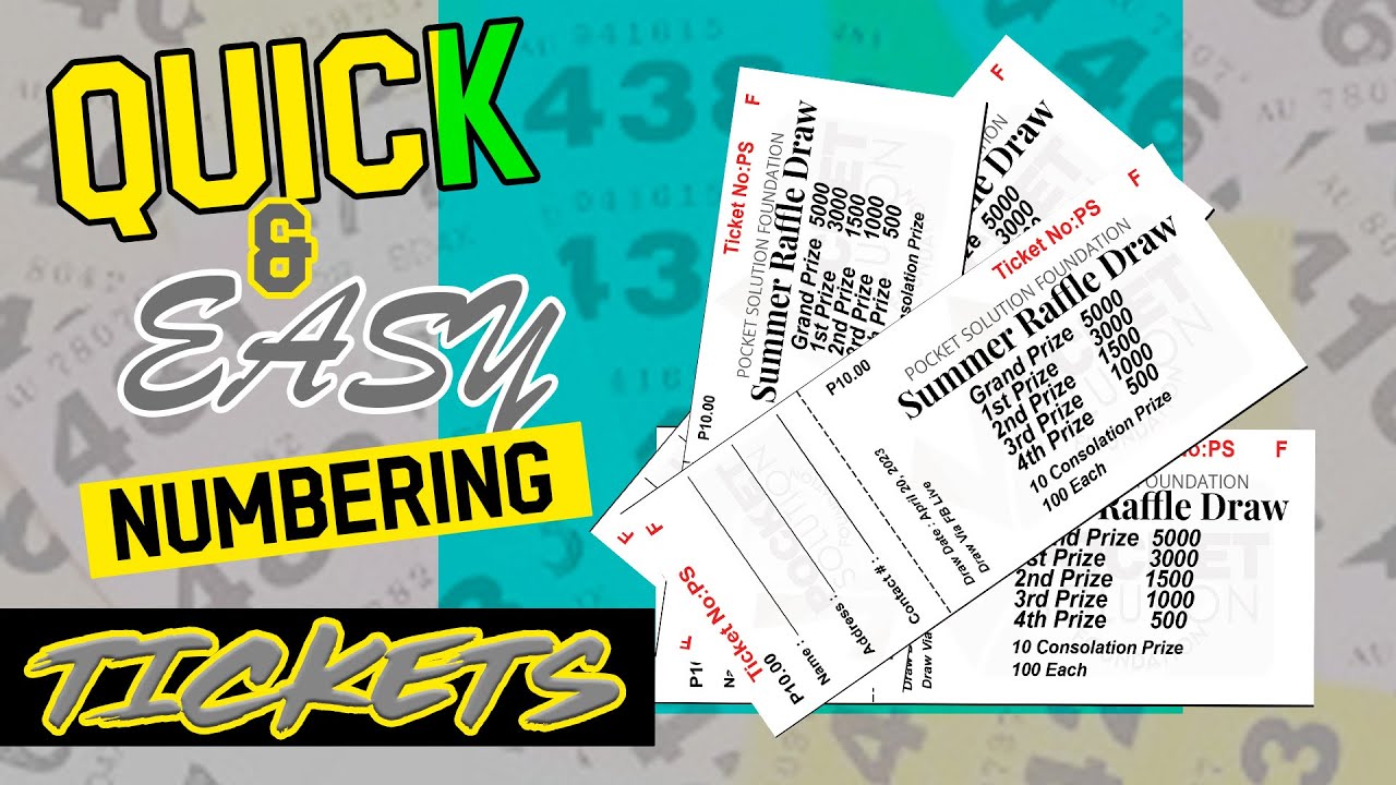 How to Make   Quick & Easy Numbering Tickets using Adobe Photoshop & Excel.