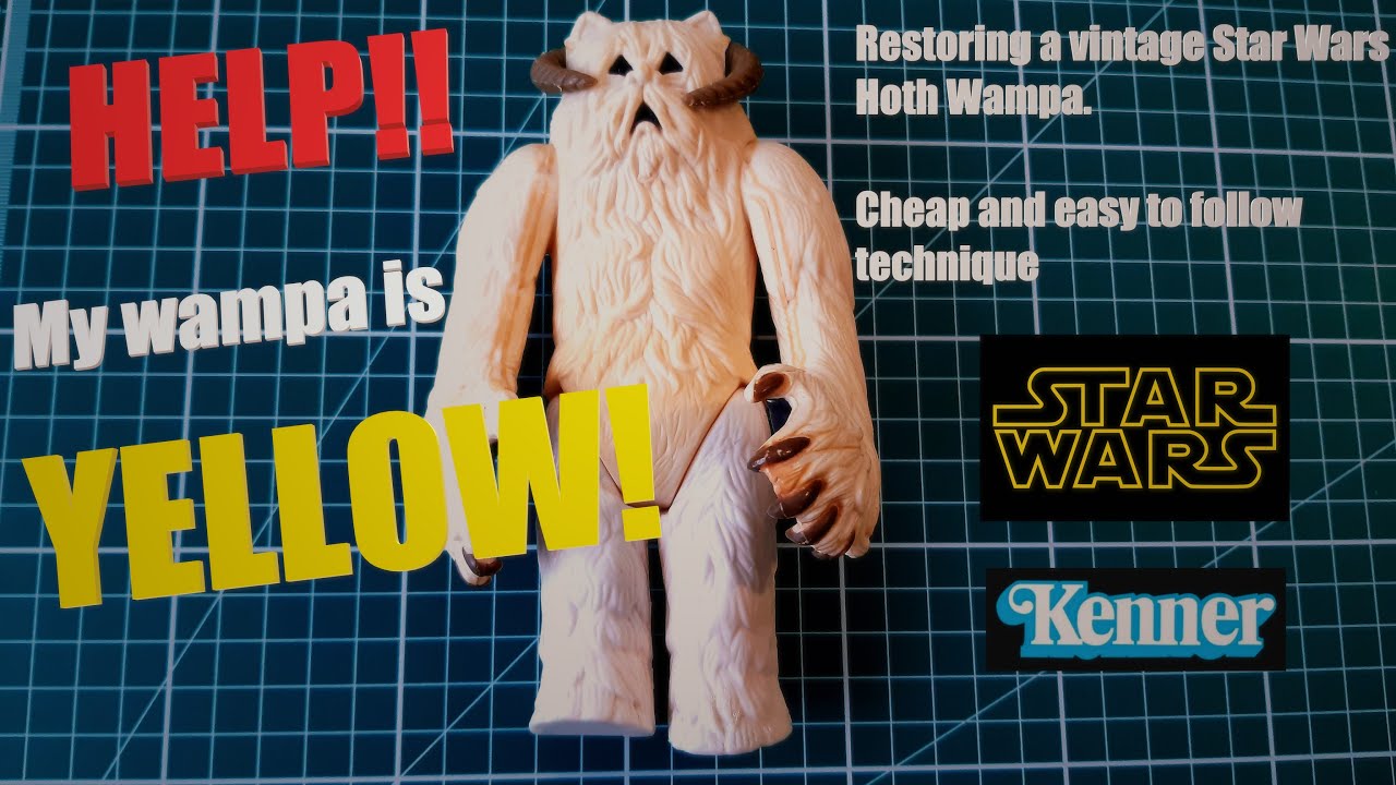 De-yellowing a vintage Star Wars Hoth Wampa using hydrogen peroxide in easy to follow steps