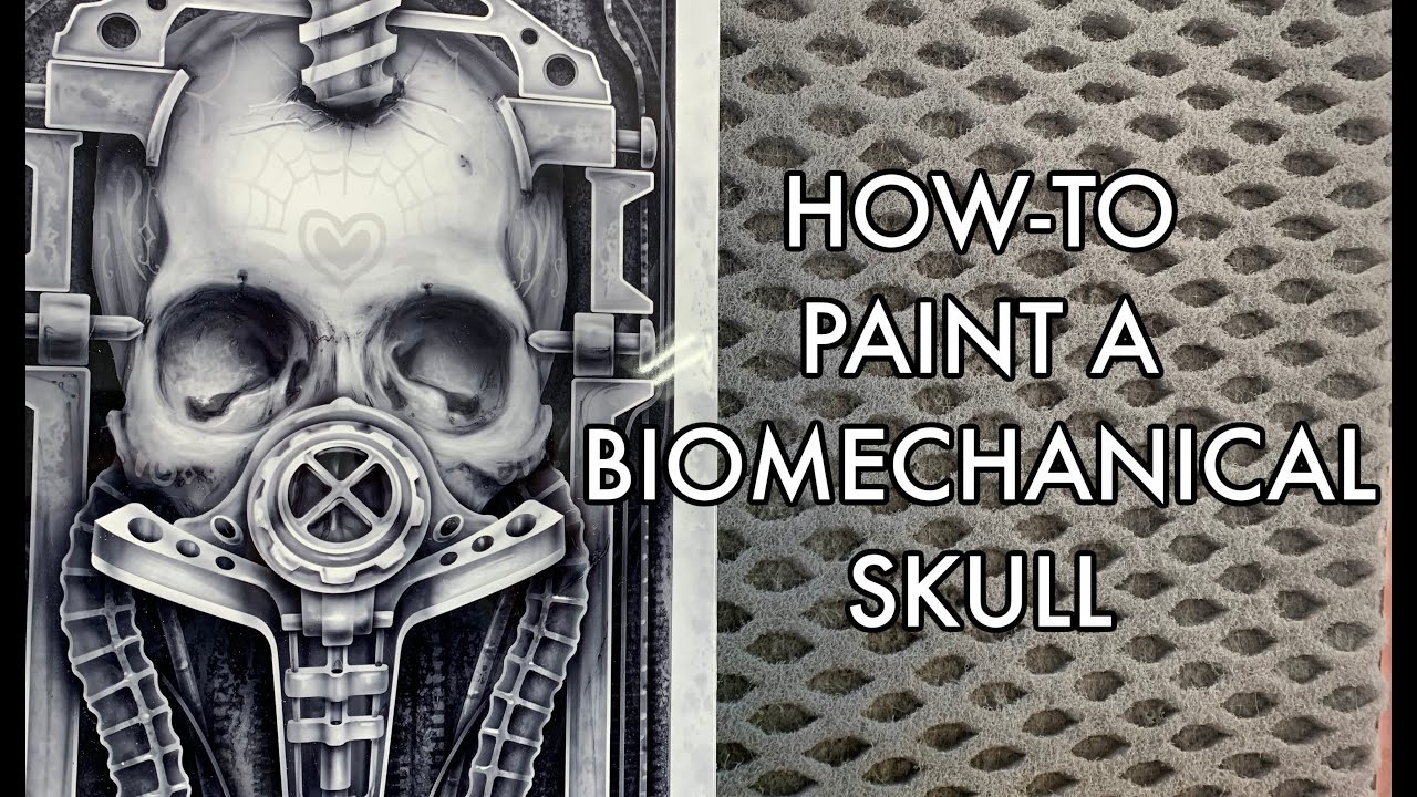 How-To Airbrush a Biomechanical Skull Part 2