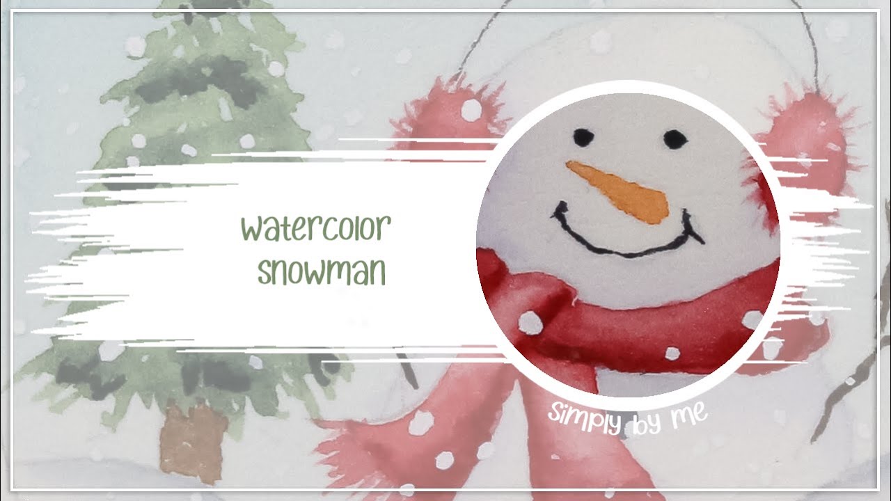 Snowman in Lightbulb | Watercolor