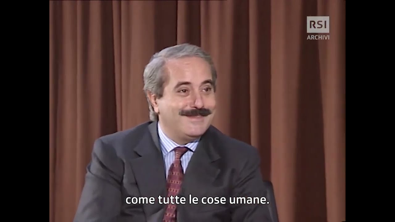 Intervista del 1990 al giudice Giovanni Falcone (Archivio RSI).