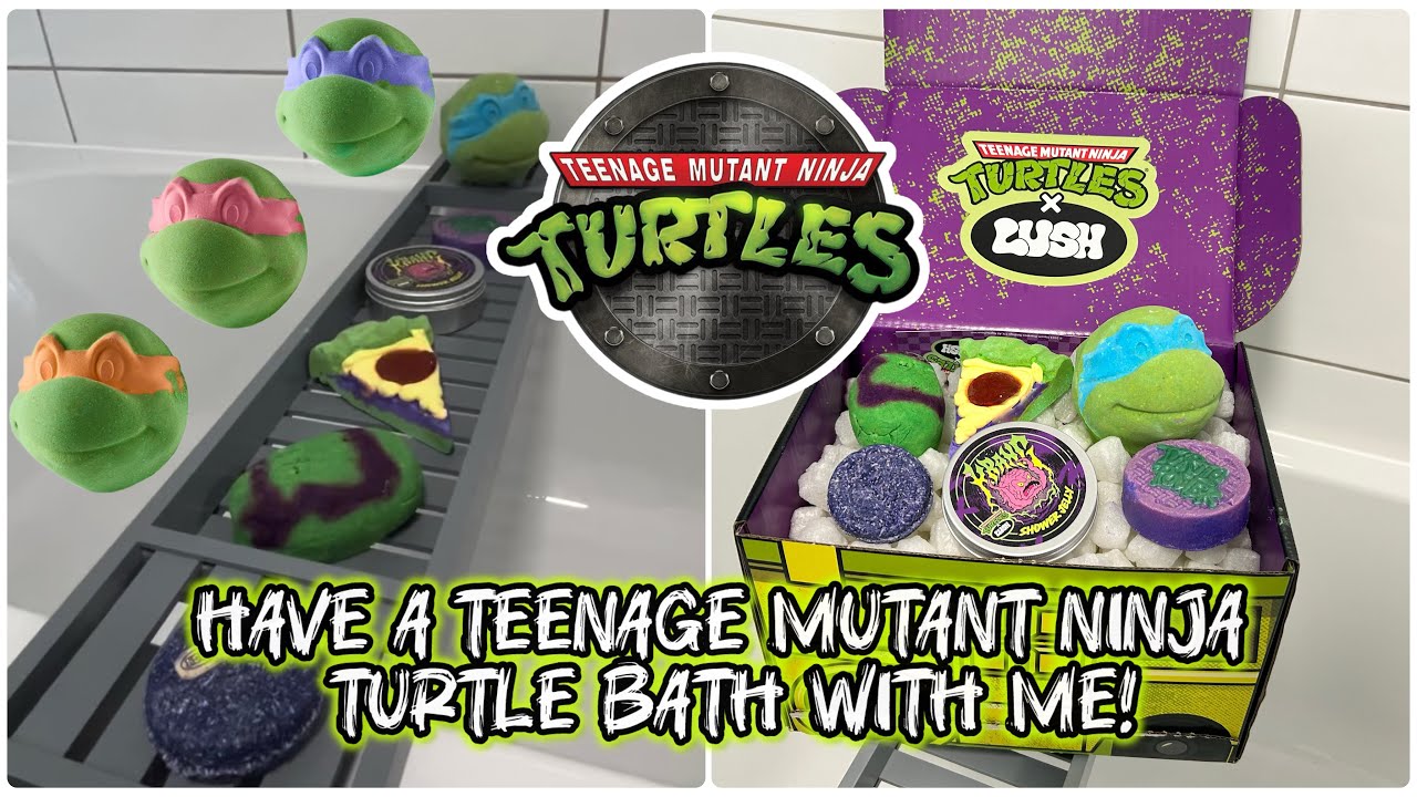 Demos Of All Of The Lush x Teenage Mutant Ninja Turtles Products! A Turtle-y Awesome Bath!