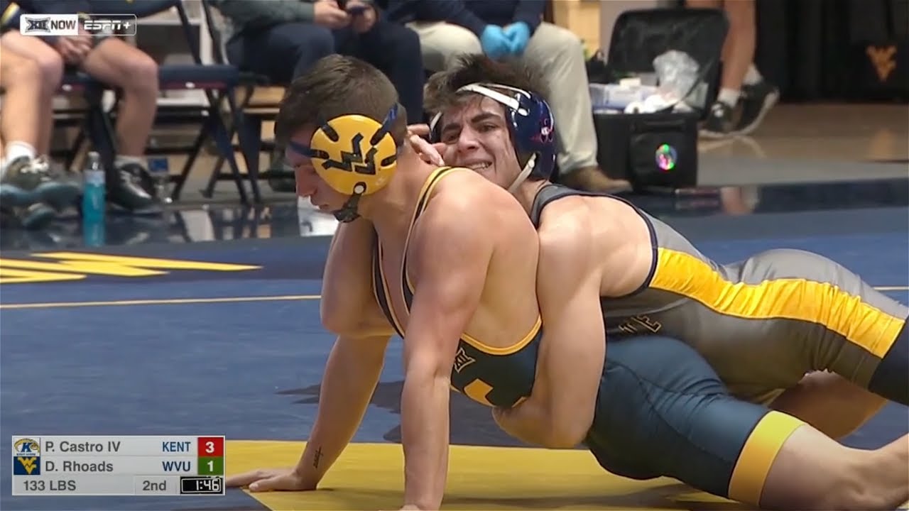 133lbs Pablo Castro (Kent State) vs Davin Rhoads (West Virginia)