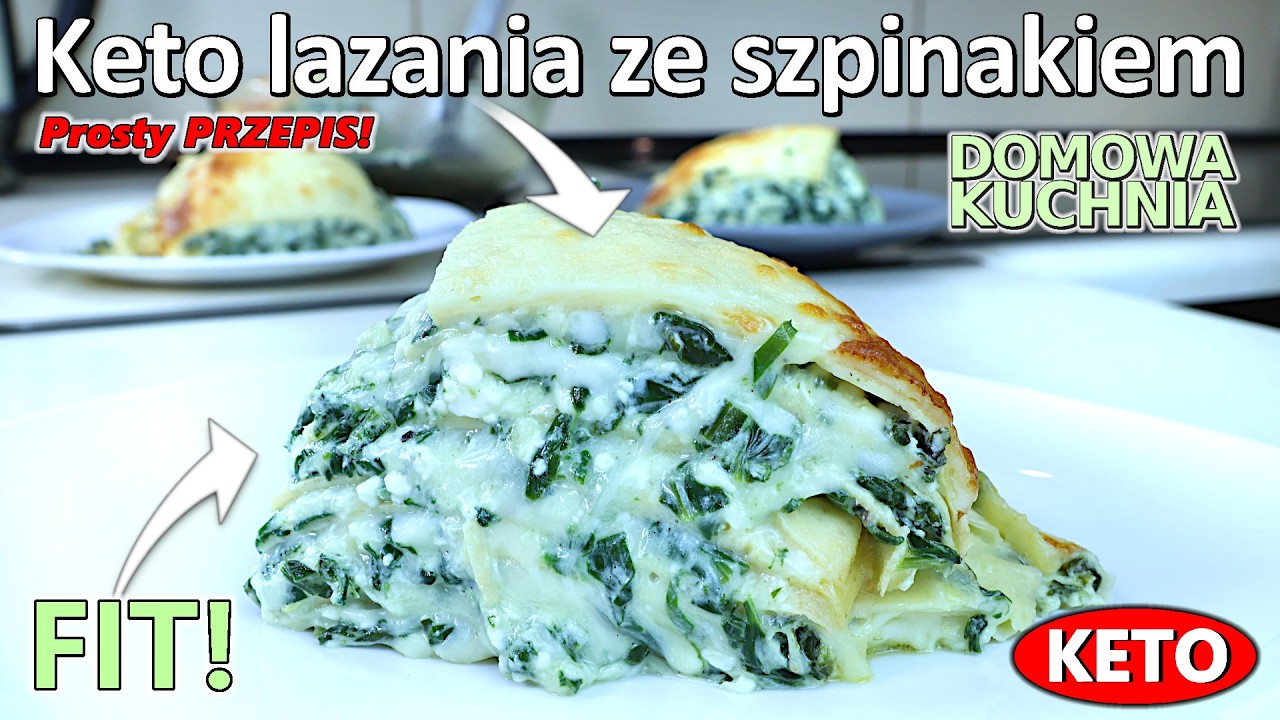Keto lazania ze szpinakiem bez makaronu 🧀 Niskowęglowodanowy HIT