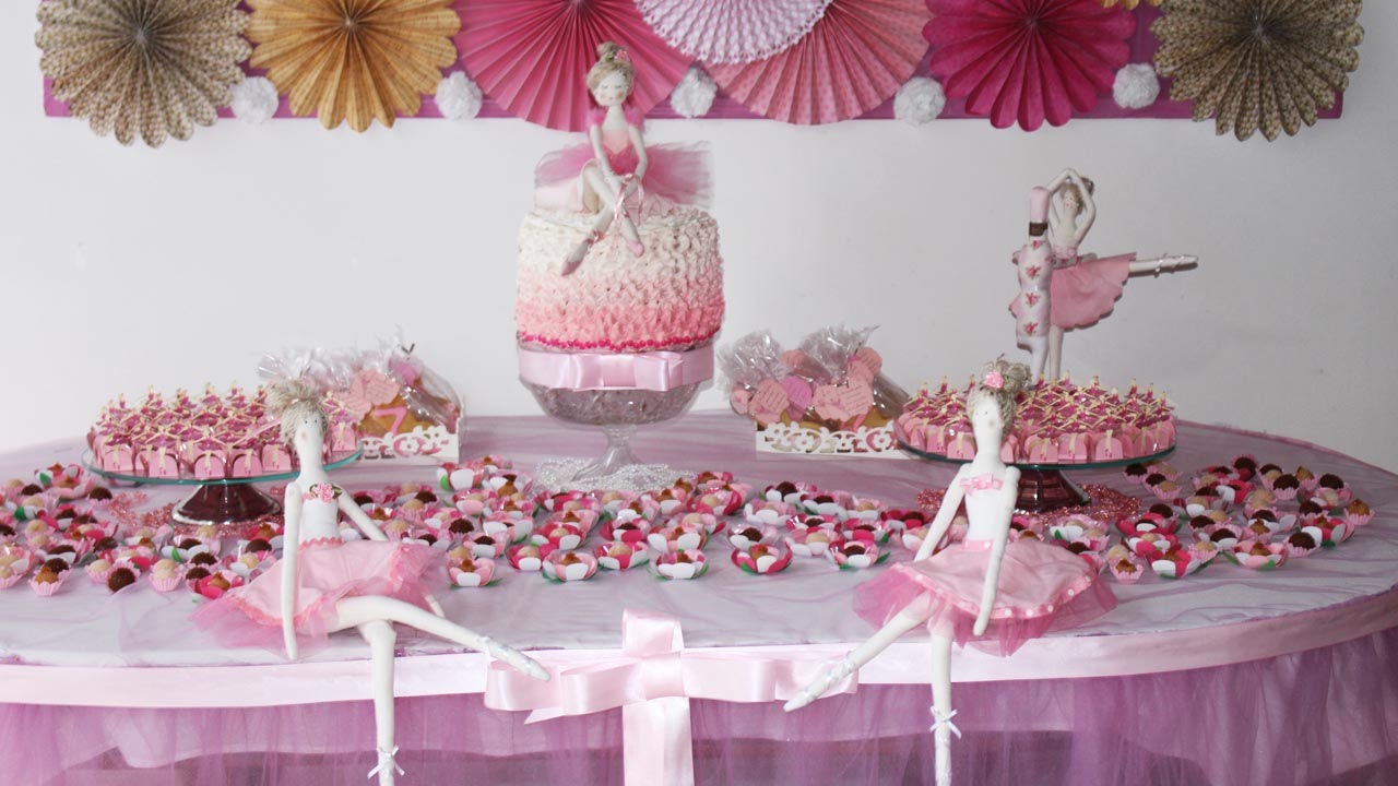 VLOG - Festa Tema Bailarina - Detalhes - Decoração