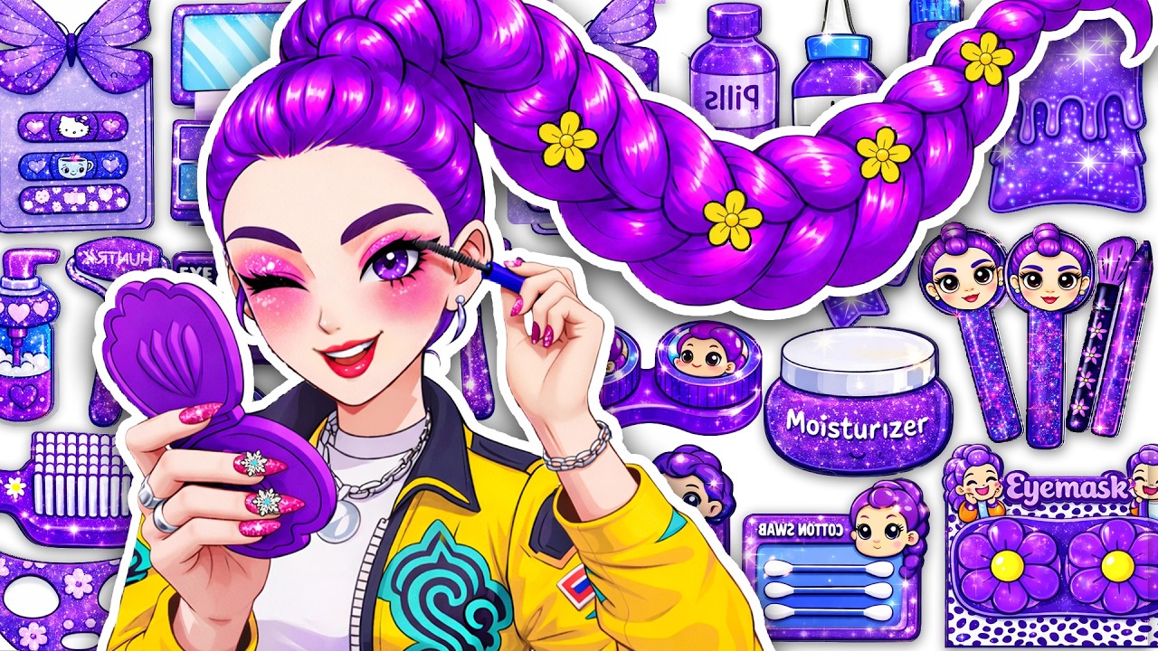 🌸Paper DIY🌸 HUNTRIX Rumi Fashion Glow Up 💄KPOP DEMON HUNTERS Makeover Blind Bag Unboxing | Mimi ASMR