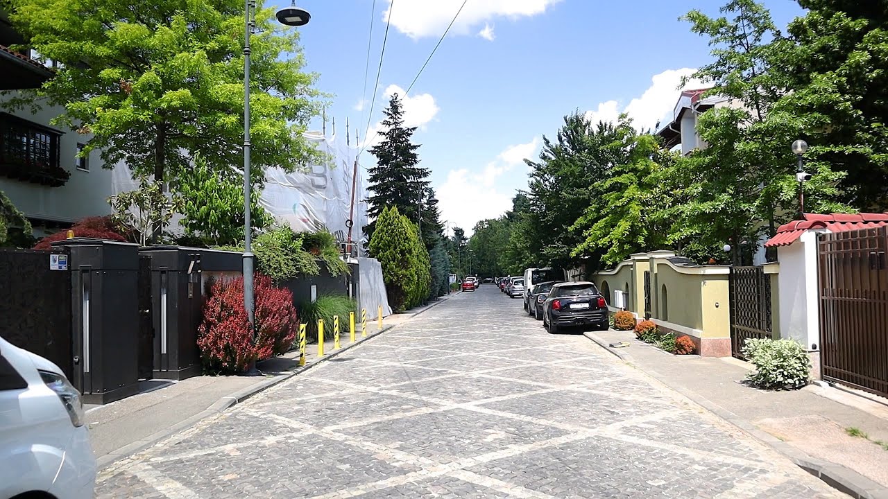Walking through Bucharest's central residential areas, Romania, May 2022
