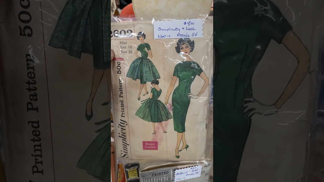 Vintage HAUL: fabric, notions, patterns from the 40s-70s