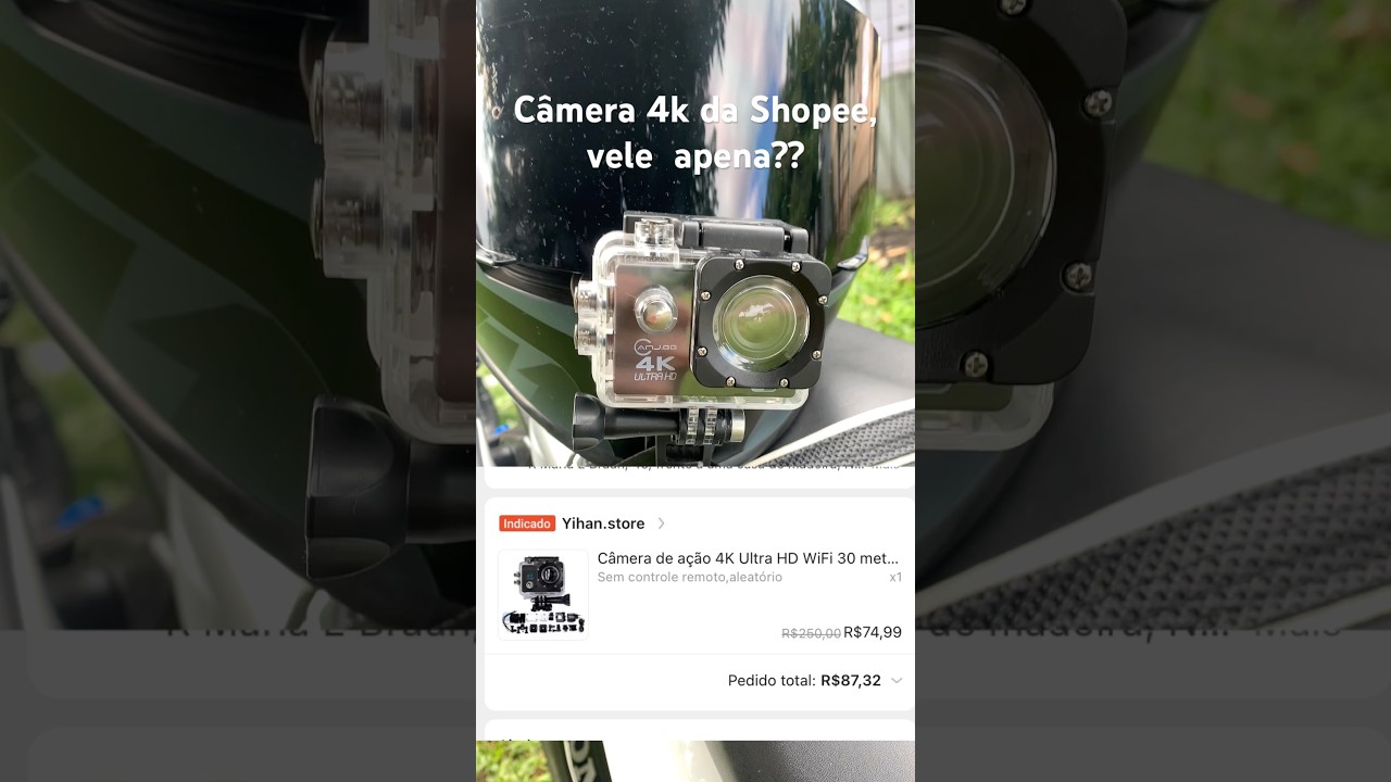 Câmera de ação 4k da Shopee, vale a pena?   