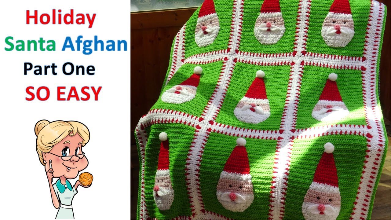 Holiday Santa Afghan PART ONE - Making the Background Blocks - SO EASY -   #MakeitPremier