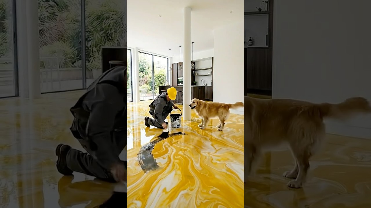 THIS HOUSE HAS A SECRET FLOOR 😱 #epoxyfloor