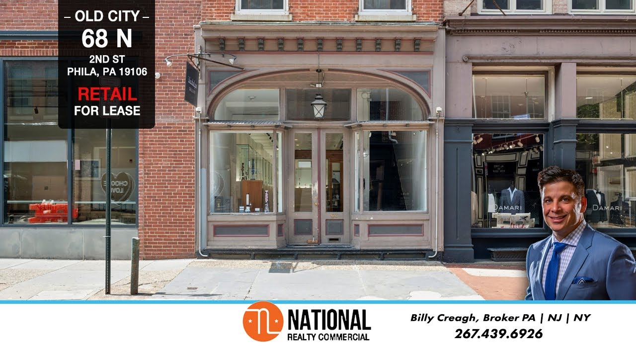 Modern Retail Space in Old City, Philadelphia | LEASE | Billy Creagh, Broker