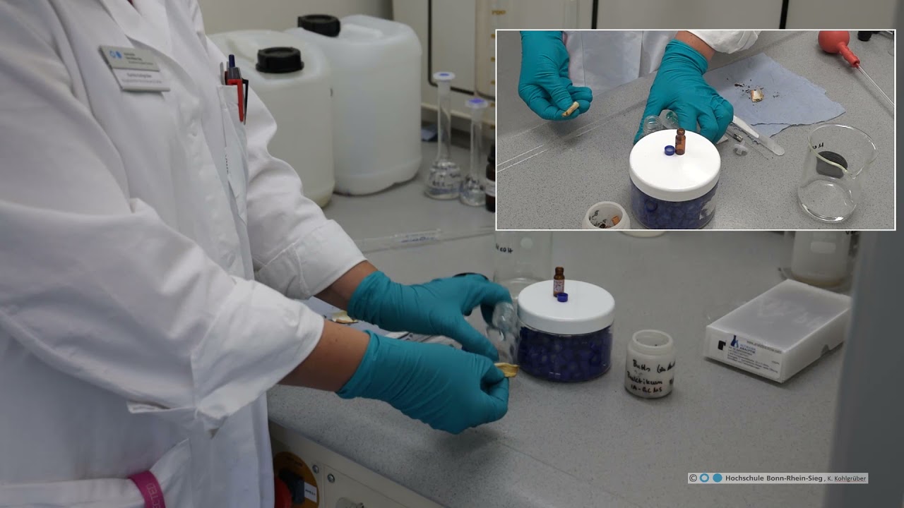Einblick in praktisches Arbeiten im Labor: Probenvorbereitung Zigarettenfilter-Extrakt, Teil 1