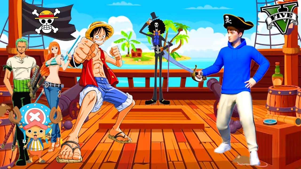 ကျွန်တော် One Piece ရဲ့ ရတနာတွေကို ခိုးခဲ့တယ် | I stole One Piece Treasure in GTA V