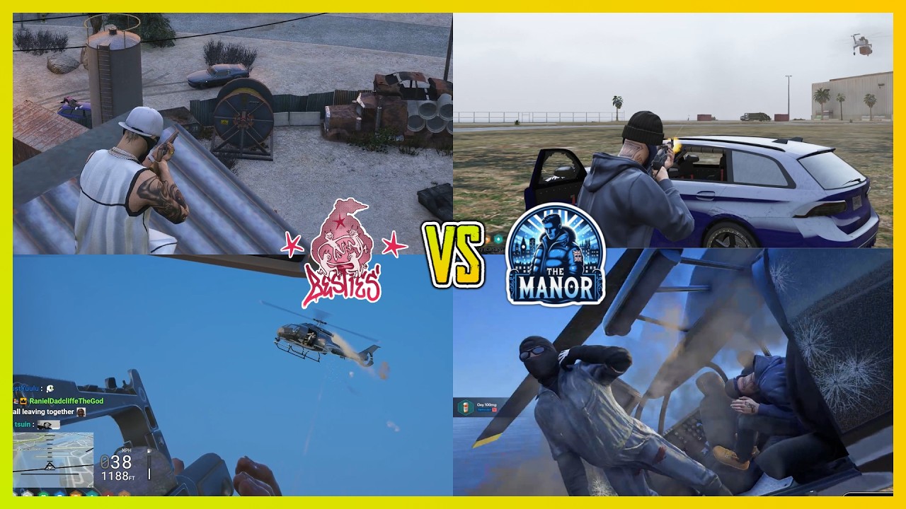 Big Manor Gang Counters Besties Cargo Ship At LSIA (Multi POVs) | NoPixel 4.0 GTA RP