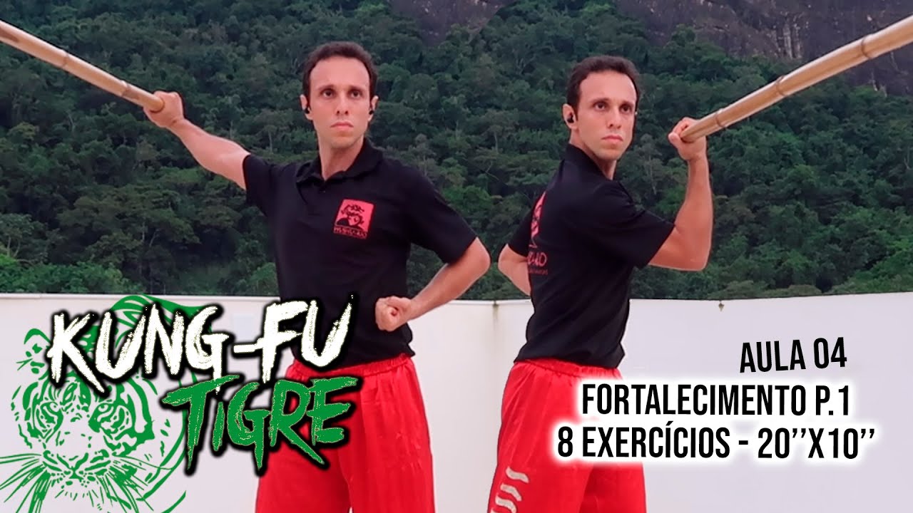 KUNG FU TIGRE (AULA 04 - P.1) FORTALECIMENTO COM BASTÃO - 8 ROUNDS