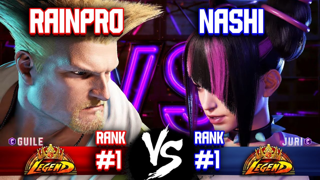 SF6 ▰ RAINPRO (#1 Rank Guile) vs NASHI (#1 Rank Juri) ▰ High Level Gameplay