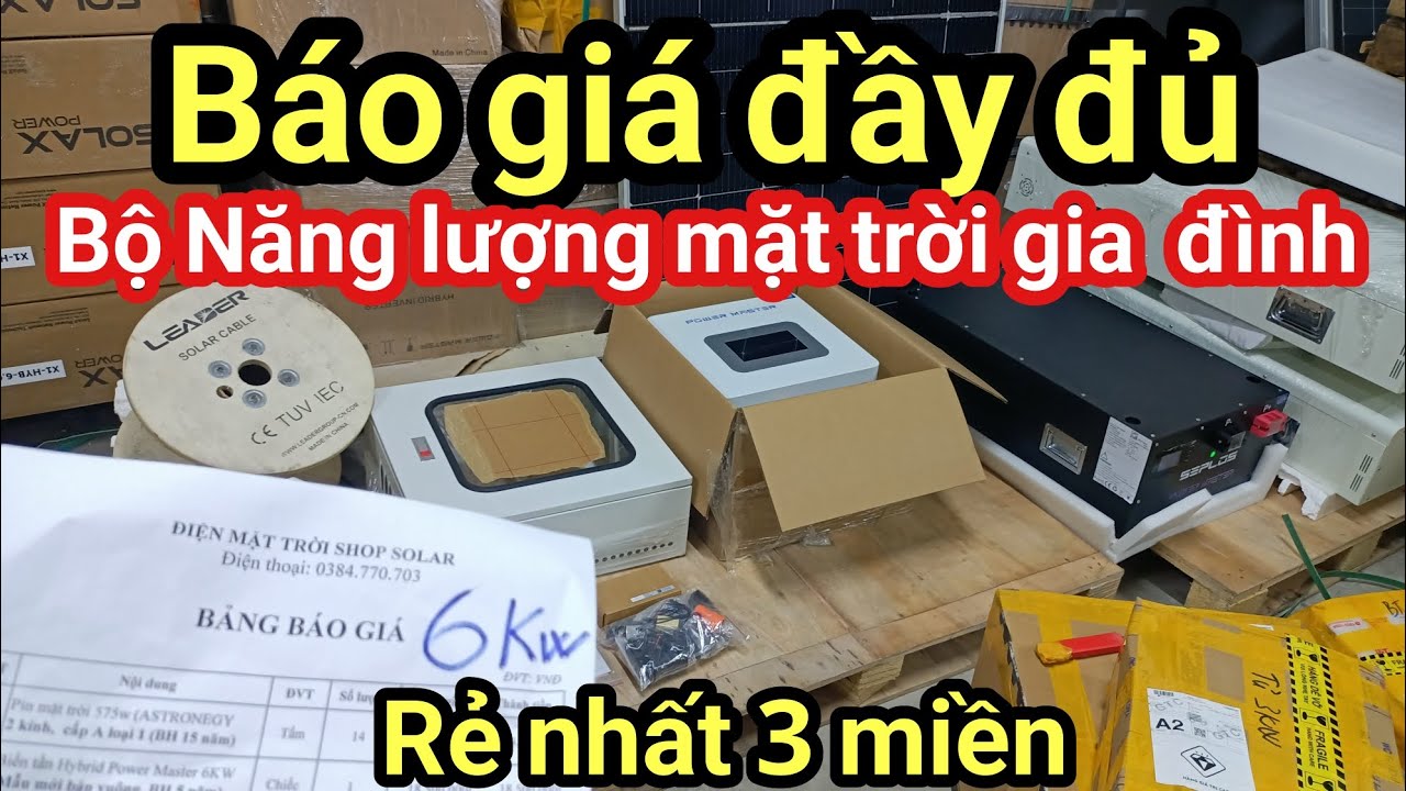 Shop Solar - Bộ Năng Lượng Mặt Trời 6kw (xịn) Hiện Tại Giá Bao Nhiêu? Mua Ở Đâu Rẻ Nhất?
