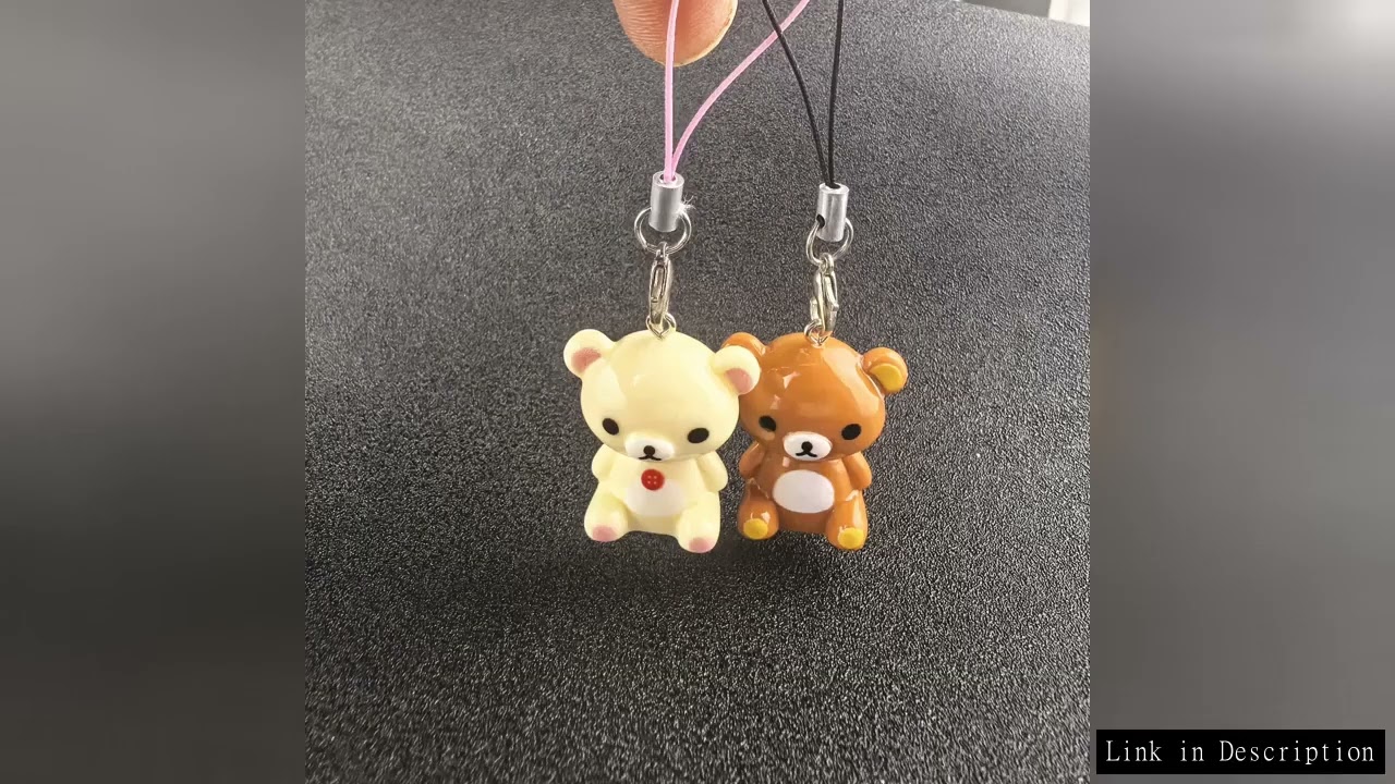 Kawaii Rilakkuma Easy Bear Keyrings Lazybear Doll Keychains Bag Clothing Puller Phone Accessories Pe