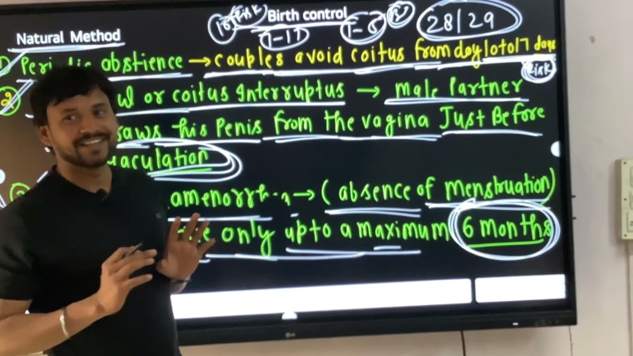 Class 12 Biology | Methods of Birth control-Reproductive Health CBSE/UPBORDS/NEET