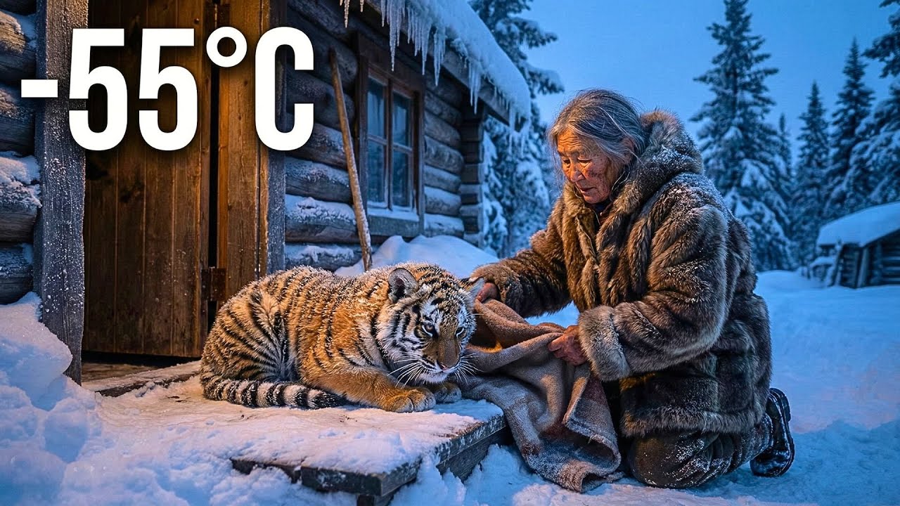 A Wild Tiger Cub Collapsed at Her Doorstep at -55°C... The Bond They Formed is Incredible 🏠