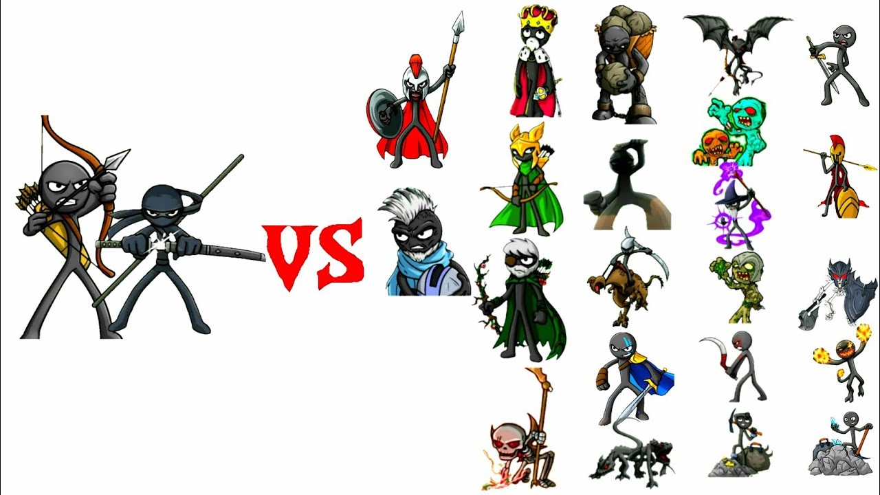 Shadowrath & Archidon vs all units stick war saga