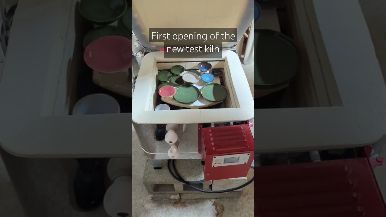 First opening of our new glaze test kiln #kilnopening #glaze #pottery #handmade