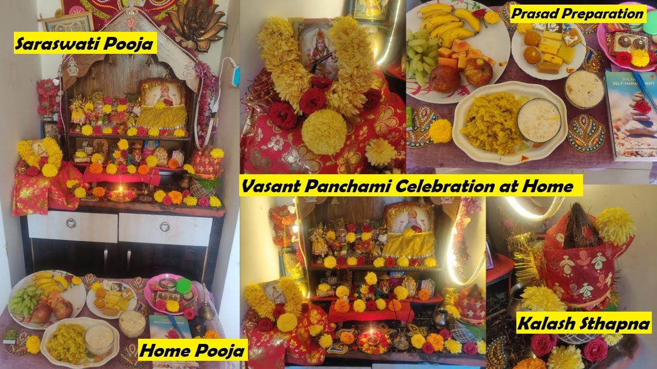 How We Celebrated Vasant Panchami at Home🙏🙏 | Prasad Preparation & Pooja🍲🍲 || Saraswati Puja 2023🙏
