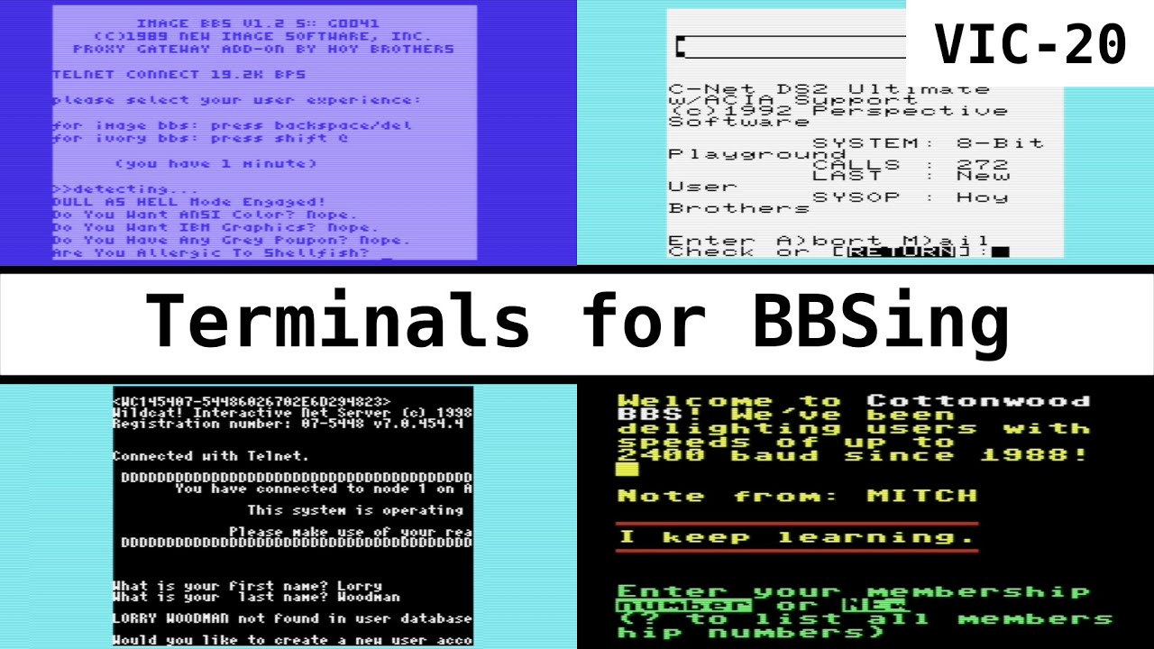 Terminal Programs for BBSing on the Commdore VIC-20