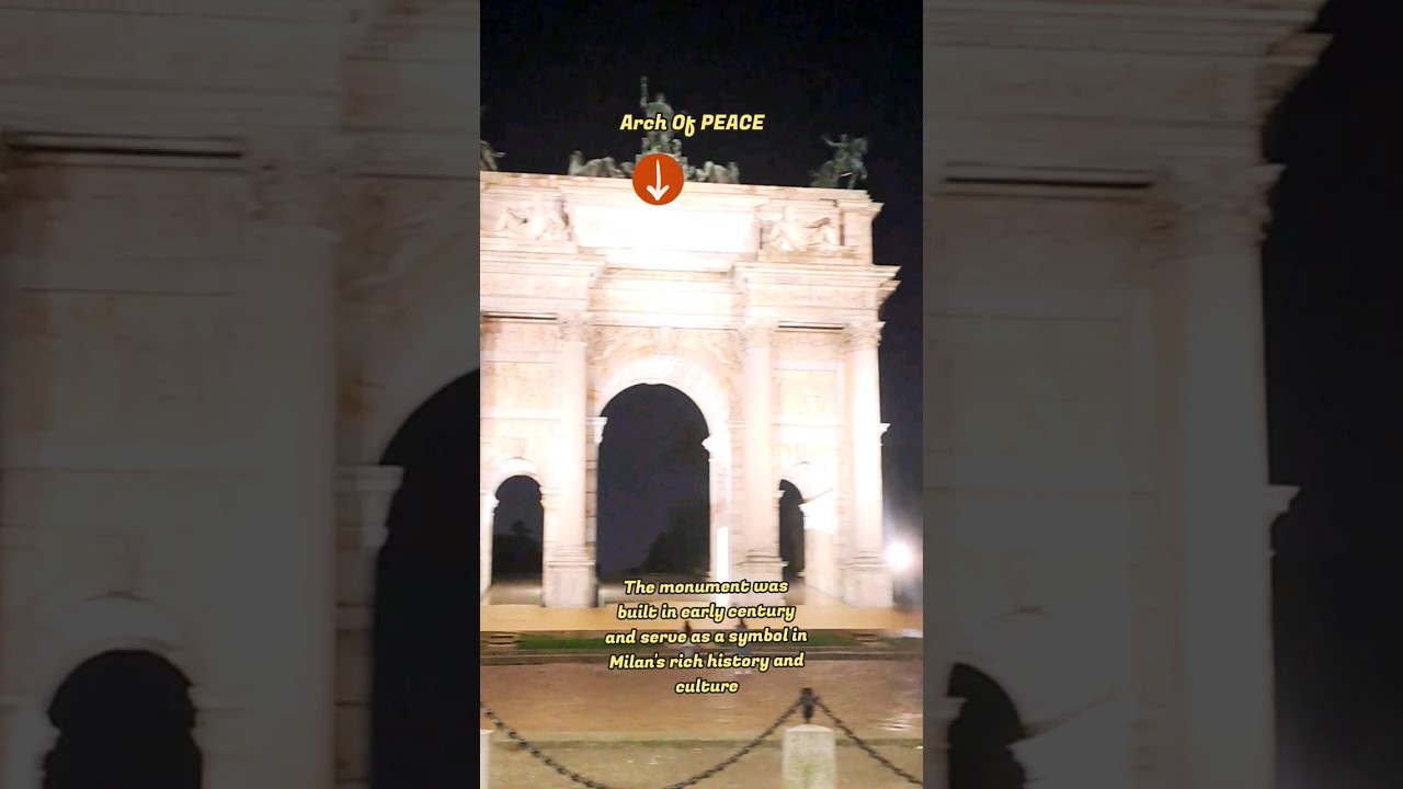 🇮🇹 Milan's Arch of Peace | Arco della Pace at night #italy