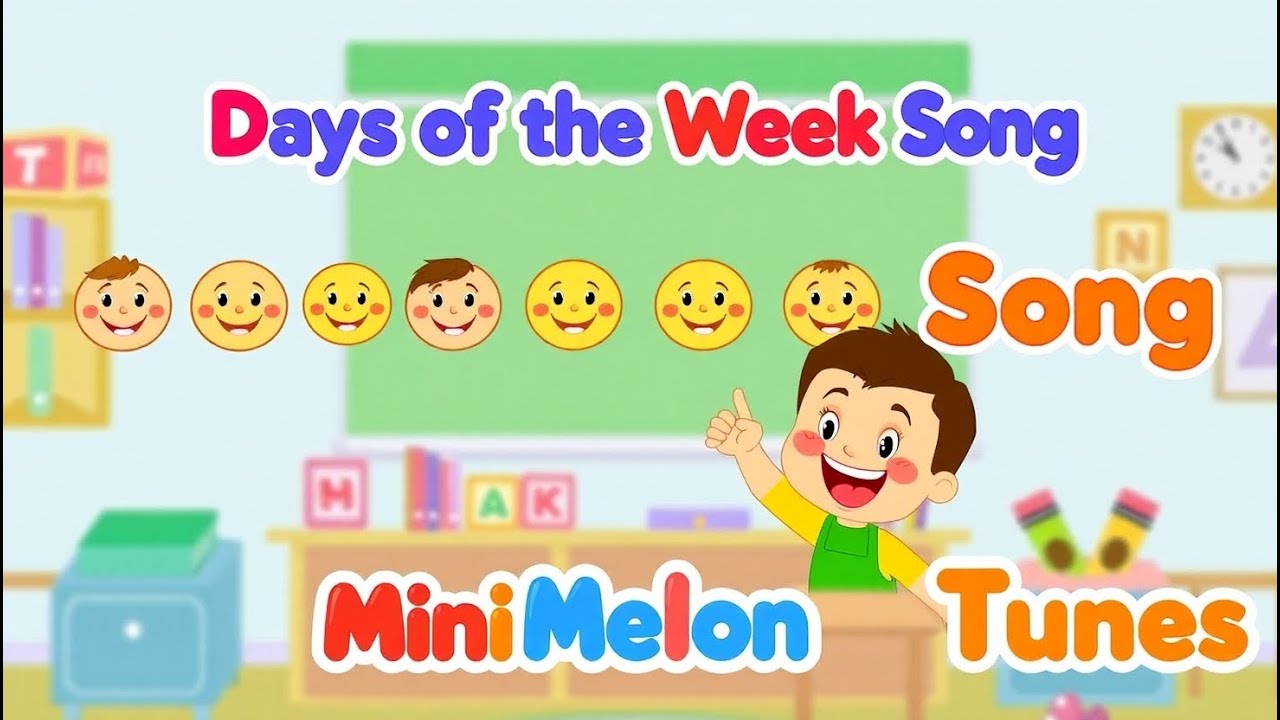 📅 Days of the Week Song for Kids | Learn & Sing with Mini Melon Tunes