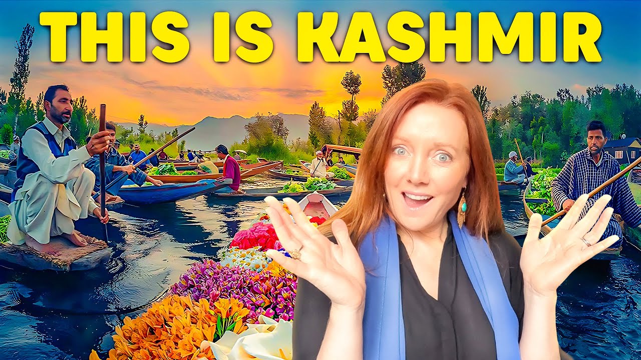My FIRST TIME at a stunning FLOATING MARKET in Kashmir.. it was CRAZY! 🇮🇳