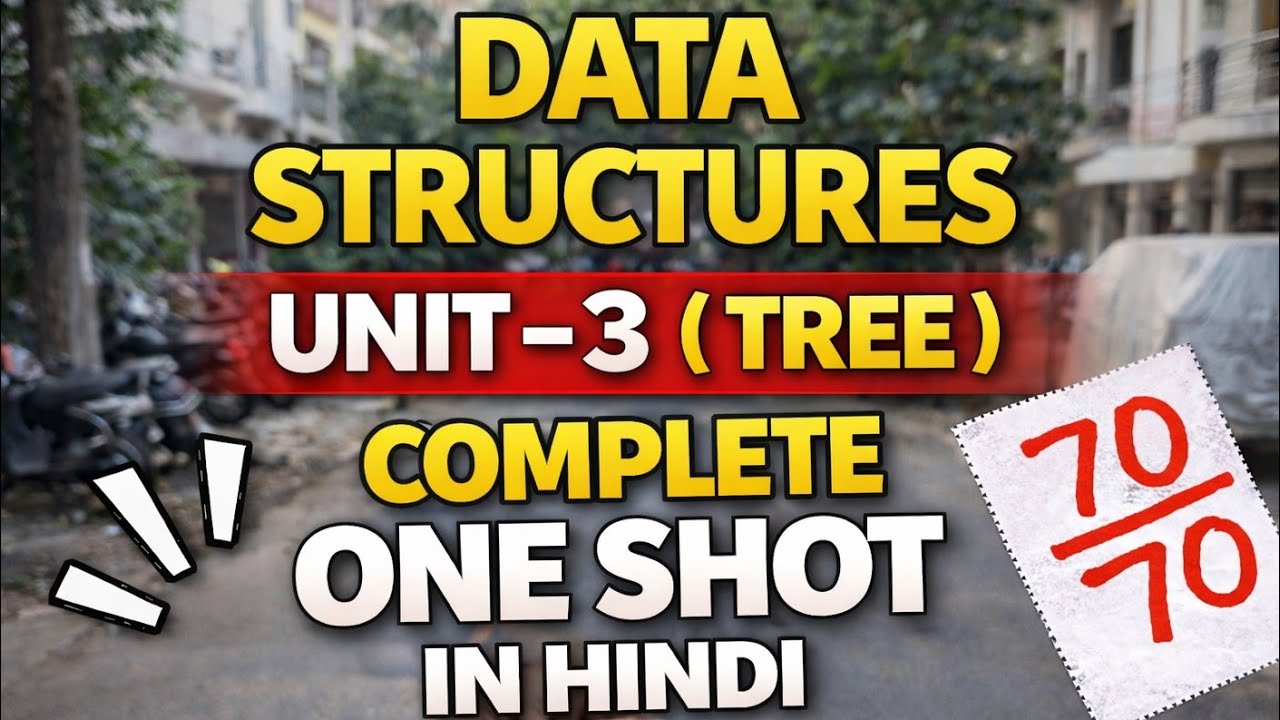 Data Structures Complete One Shot | Unit-3 Trees | RGPV 3rd Sem Exam