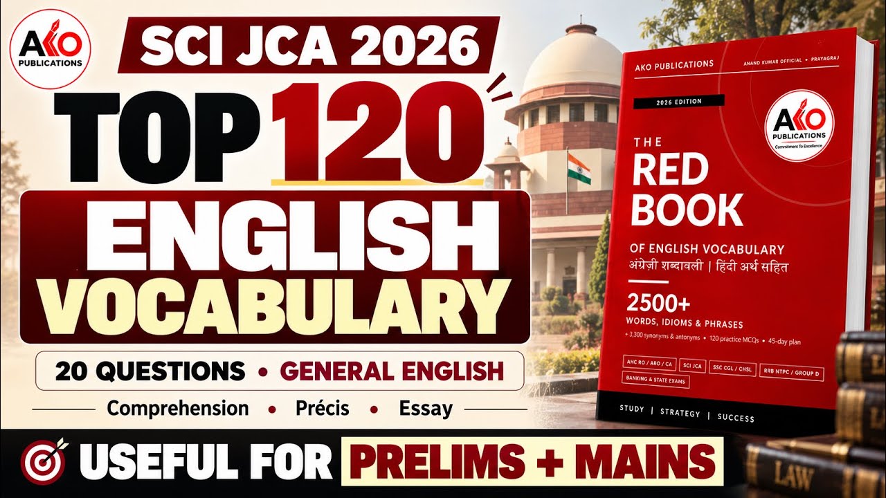 Want to Clear SCI JCA 2026? Must Know These Legal Words! 120 Vocabulary | SCI JCA & AHC RO/ARO 2026