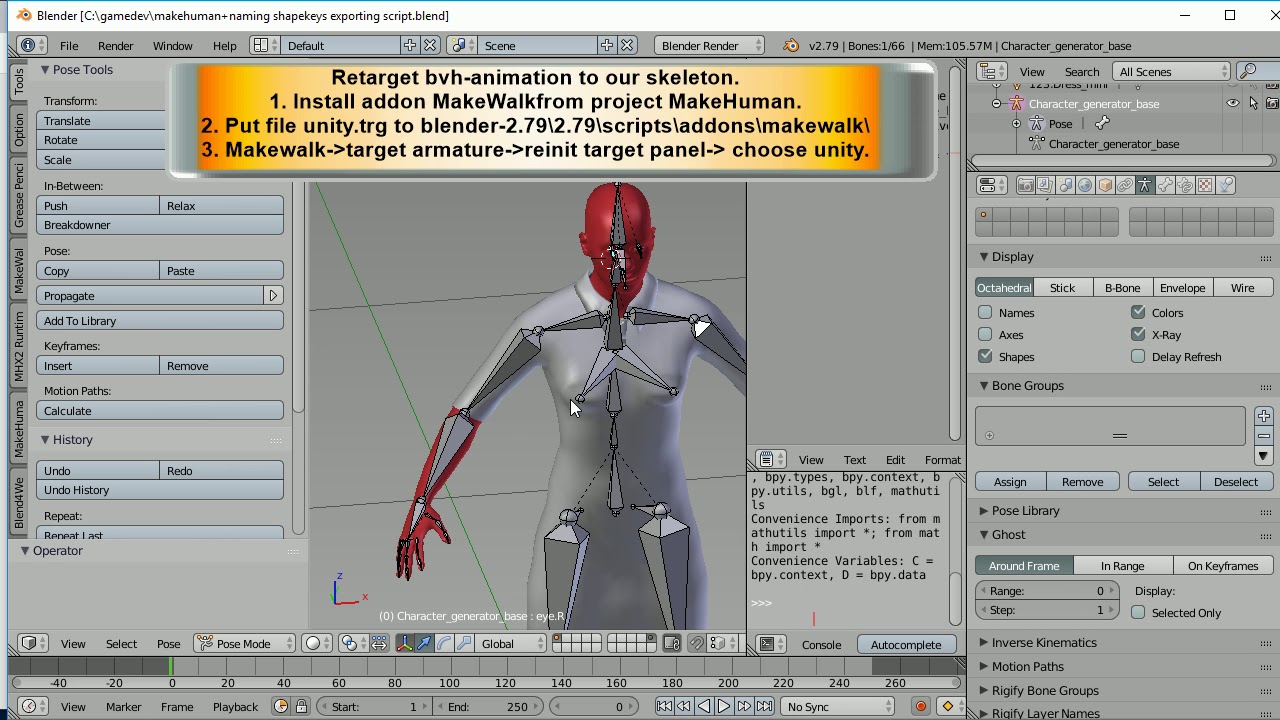 Using Mixamo and bvh-animations