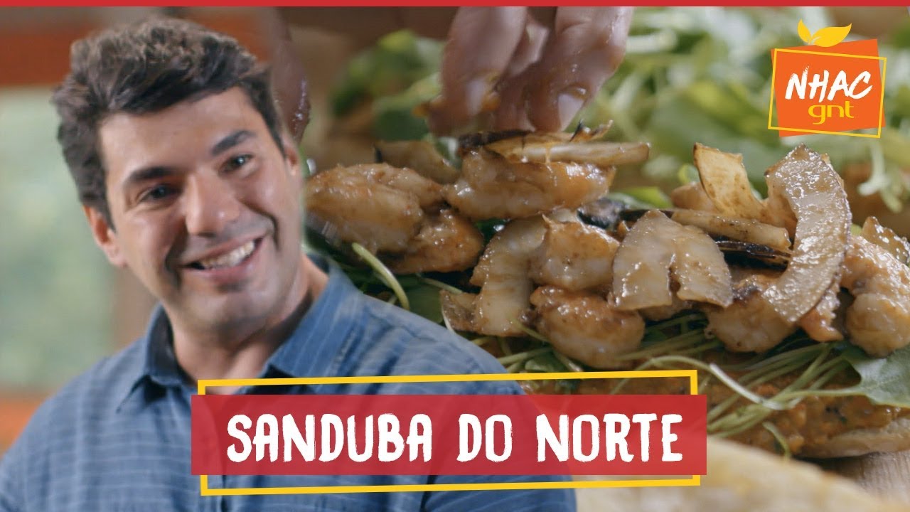 Sanduíche de camarão com coco, amendoim e geleia de taperebá | Felipe Bronze | Perto do Fogo
