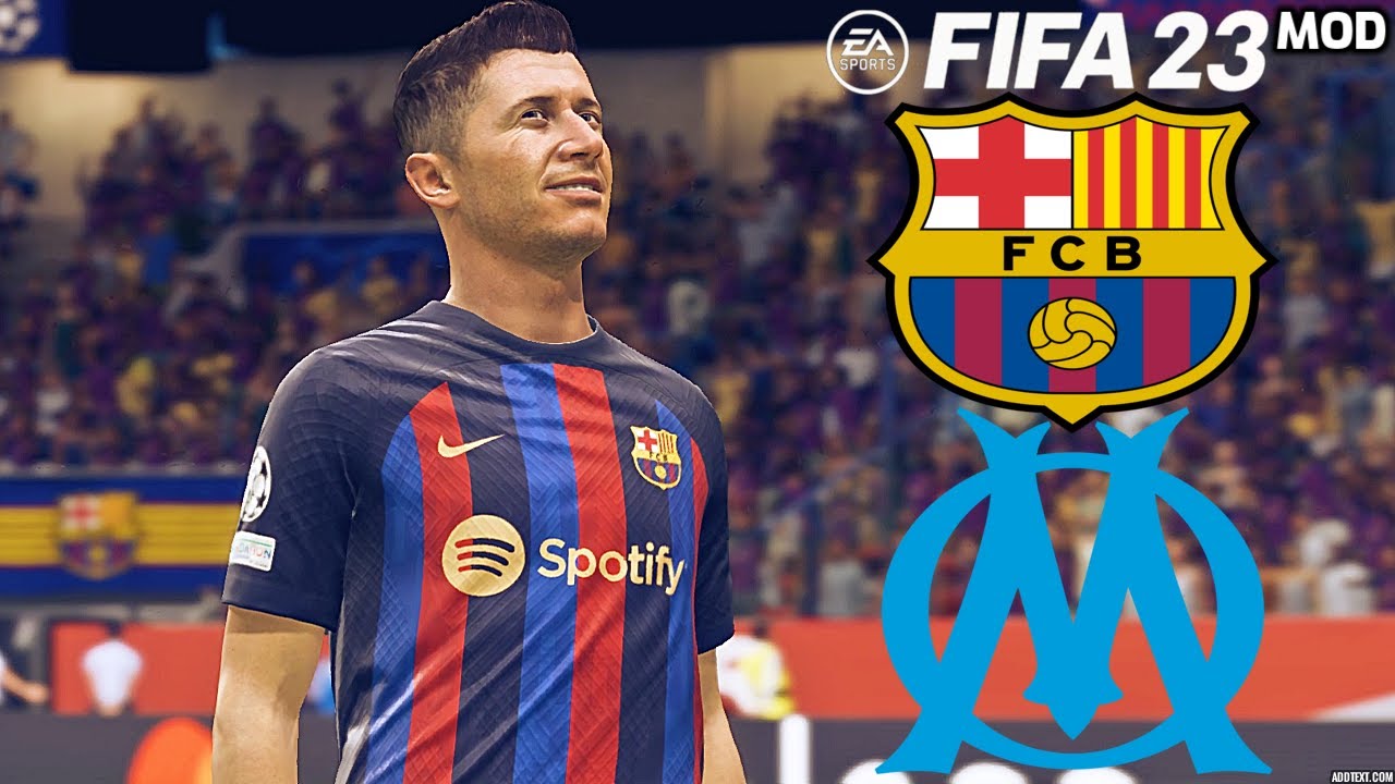 FC BARCELONA vs OM FIFA 23 MOD PS5 Realistic Gameplay & Graphics Ultimate Difficulty Career