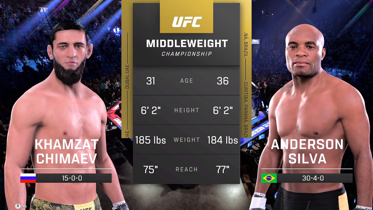 Khamzat Chimaev vs Anderson Silva Full Fight - UFC Fight Of The Night