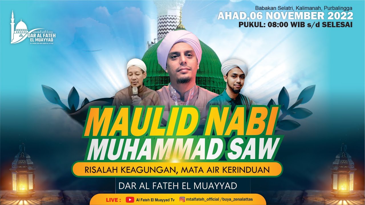 🔴Peringatan Maulid Nabi Muhammad SAW. DAR AL FATEH EL MUAYYAD ( Abuya Zen Bin Umar Al-attas)