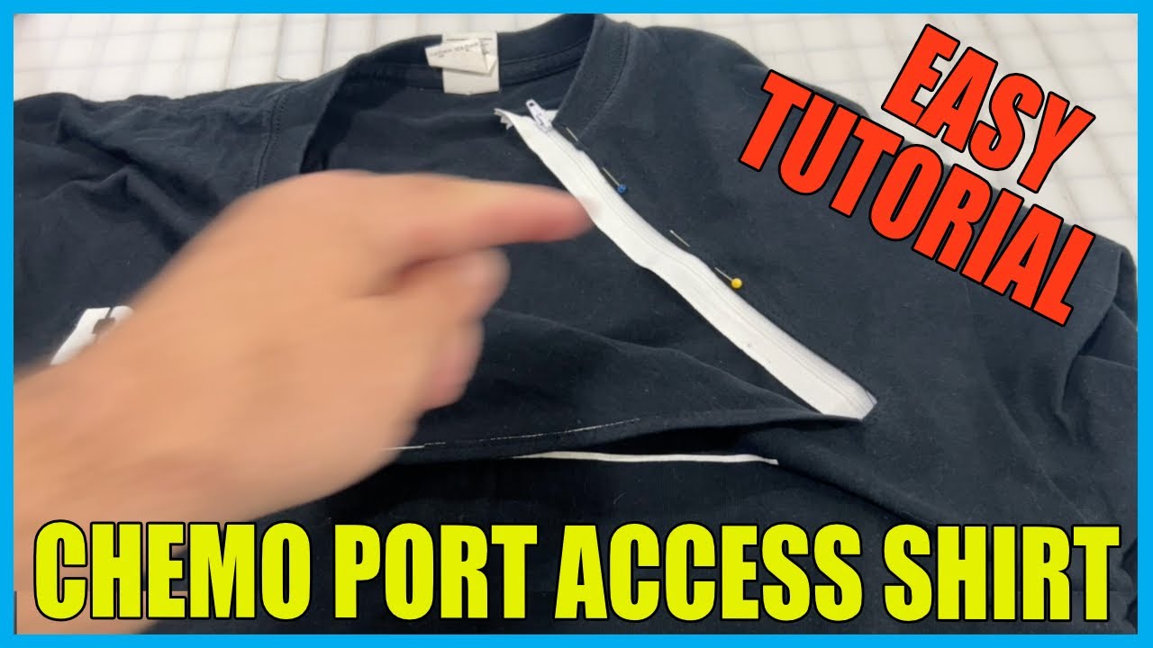 GIVE BACK CRAFT: Make a Port Access T-Shirt for Friends/Family Getting Chemo Treatment!